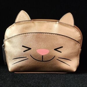 BN Rare Camomilla makeup bag/pencil case (1pouch + 1pocket) 6x7 "Happy Cat Face"